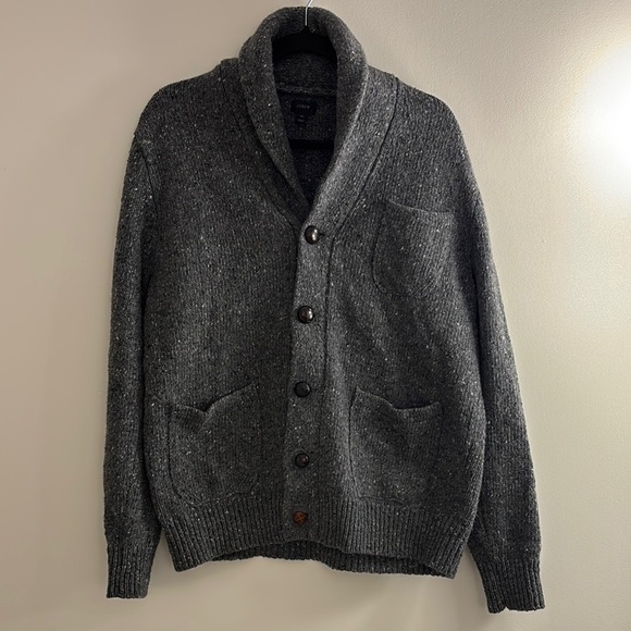 J. Crew Gray Shawl Collar Cardigan Sweater - Picture 1 of 6